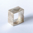 Ring, 1994. Silber, geschnitten, gekantet, getrieben, B 2,1 cm, H 2,3 cm